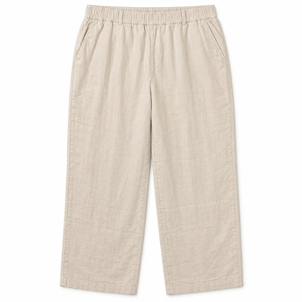 Quince 100% Flax Linen Pants Womens XL Tan Pullon Quiet Luxury Minimalist NWT